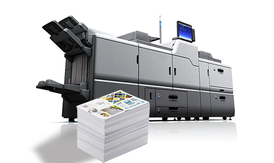 Цифровая печать цветная - современная машина типография Трамп